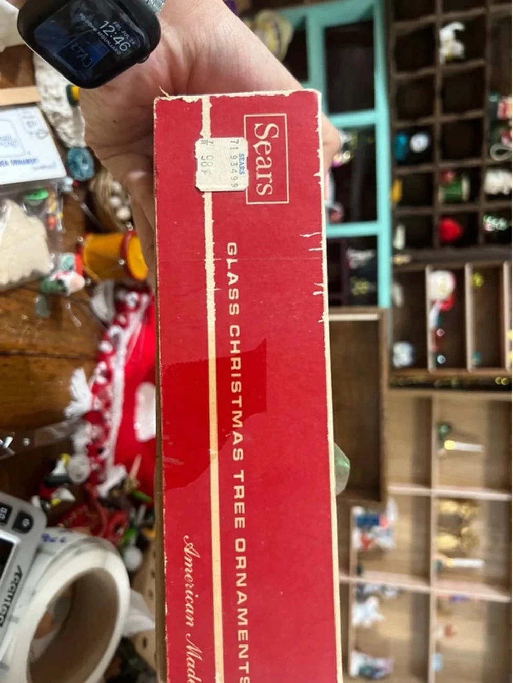 American made glass Christmas Ornaments, Sears Roebuck